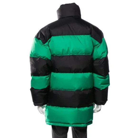 Balenciaga Down Jacket Striped Stripe Puffer Feather Jacket 44